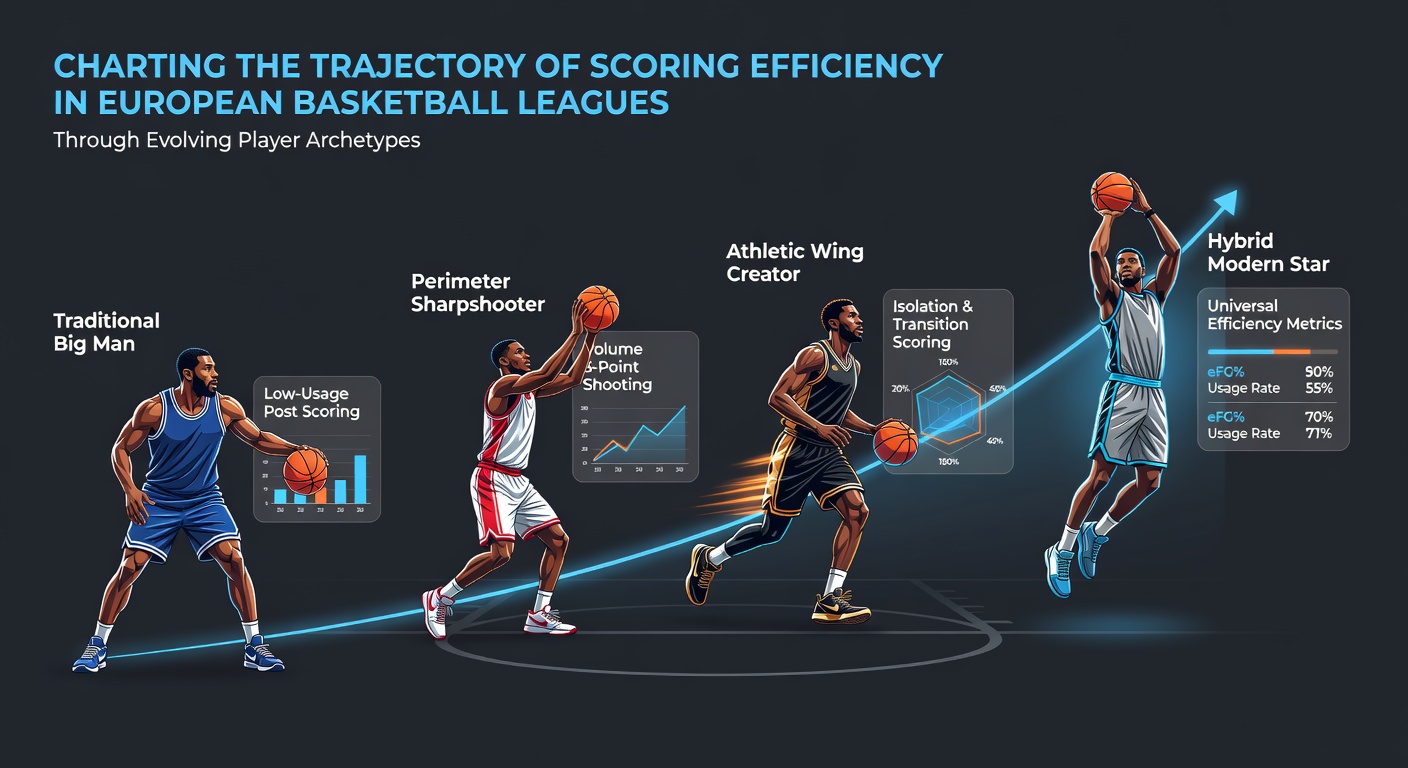 Evolution of player roles and scoring patterns in European basketball leagues