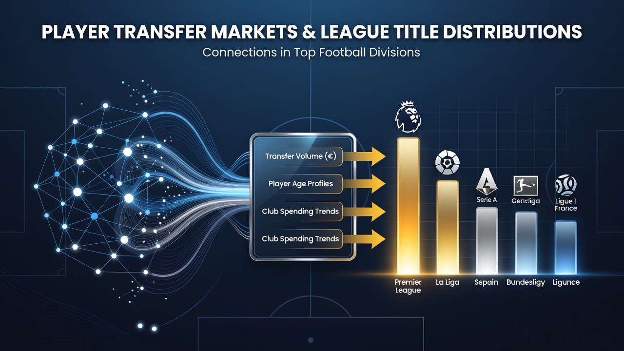 Transfer market activity and title patterns across Europe's top football leagues