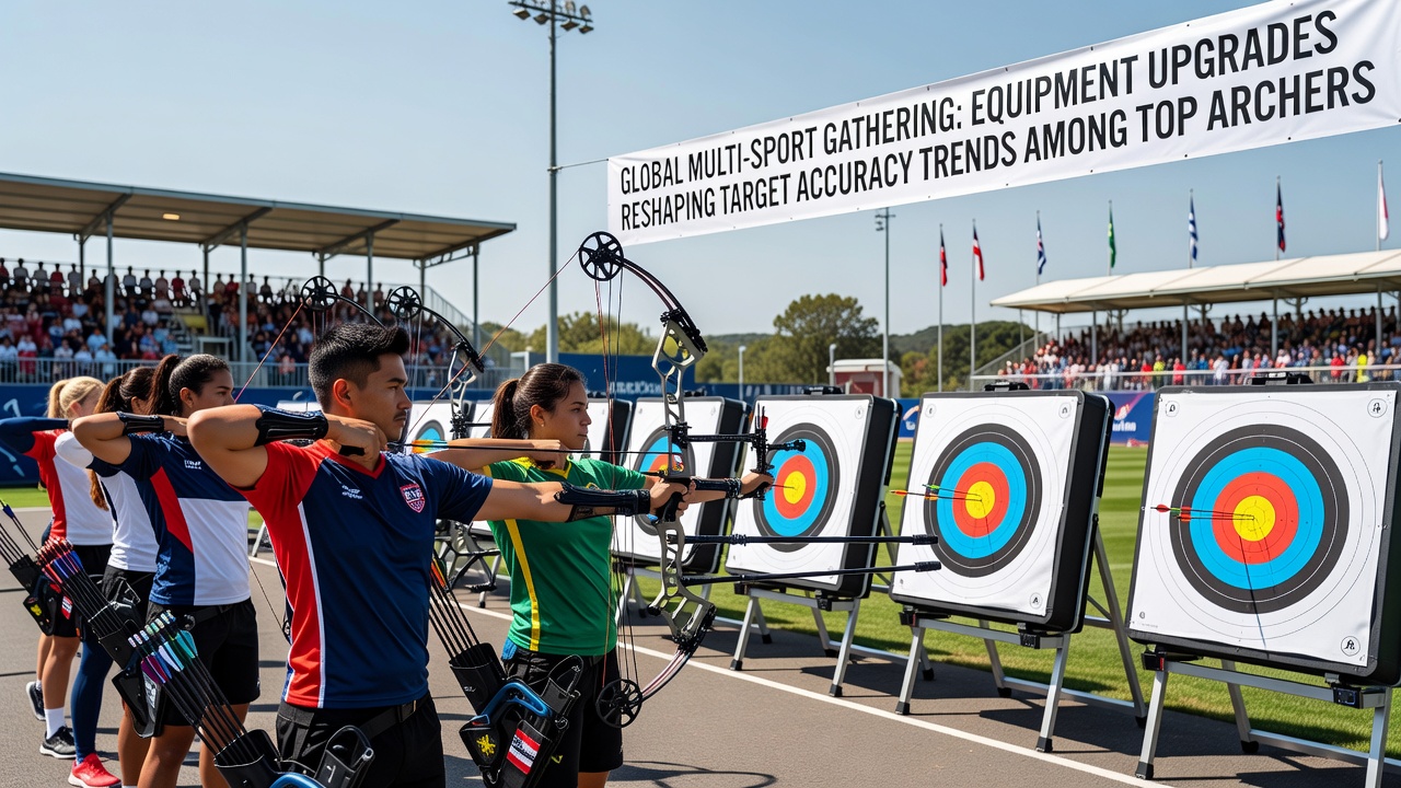 Elite archers demonstrating precision shooting techniques at a major multi-sport event